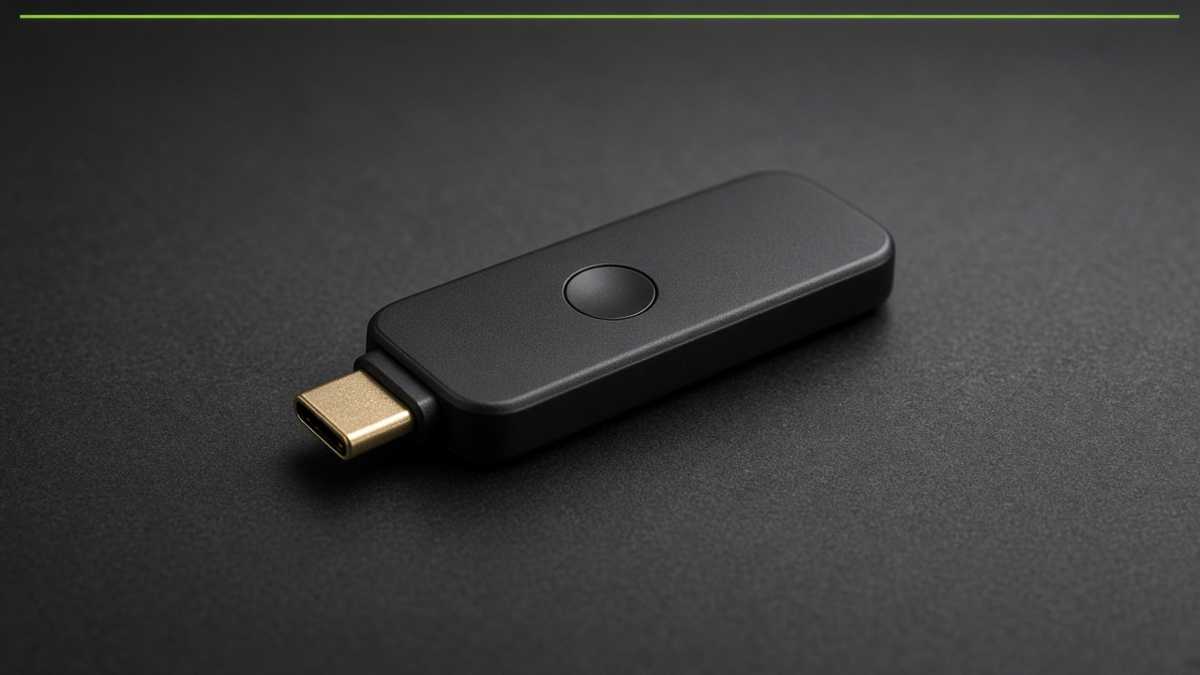 Chave física USB-C, no formato de uma YubiKey