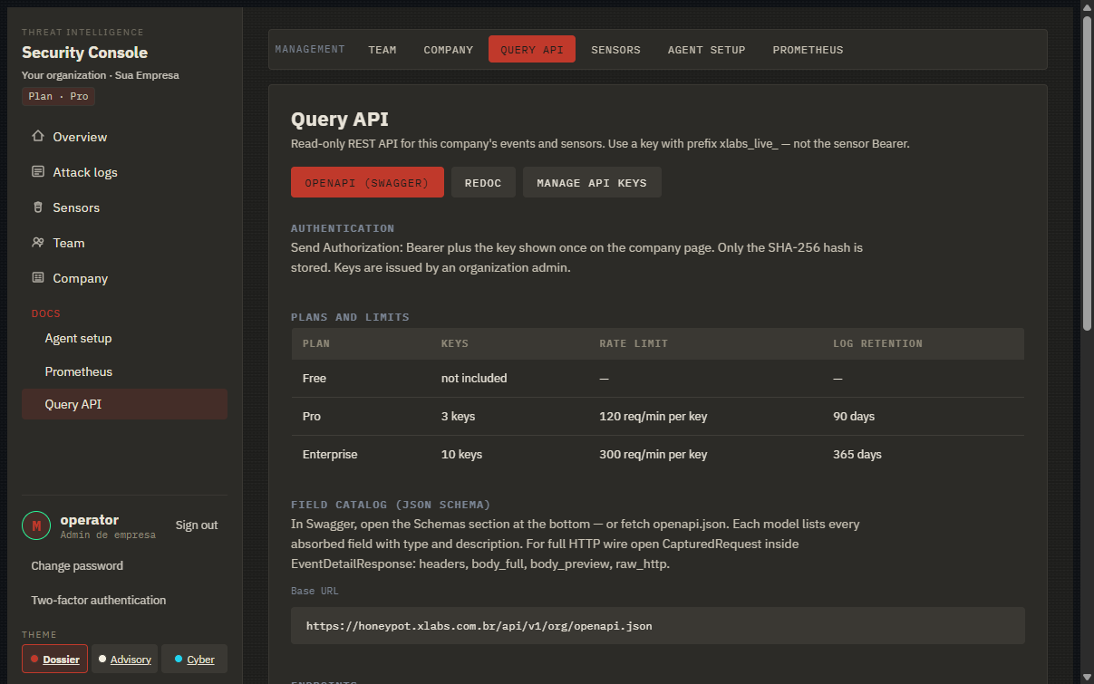 Página Query API